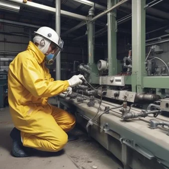 TRABAJADOR REALIZANDO ACTIVIDAD DE MANTENIMIENTO