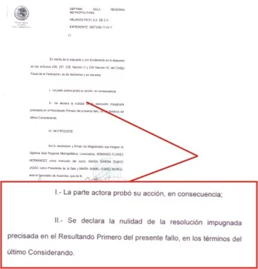 IMPUGNAMOS CUALQUIER MULTA DERIVADA DE UNA INSPECCION, IMPUESTA POR STPS - 55 5218 2352 - www.inspeccion.com.mx SENTENCIA EMITIDA POR EL TRIBUNAL DE JUSTICIA ADMINISTRATIVA, EN LA QUE SE DECLARA LA NULIDAD DE LA MULTA QUE PREVIAMENTE
HABÍA EMITIDO LA SECRETARIA DEL TRABAJO Y PREVISION SOCIAL